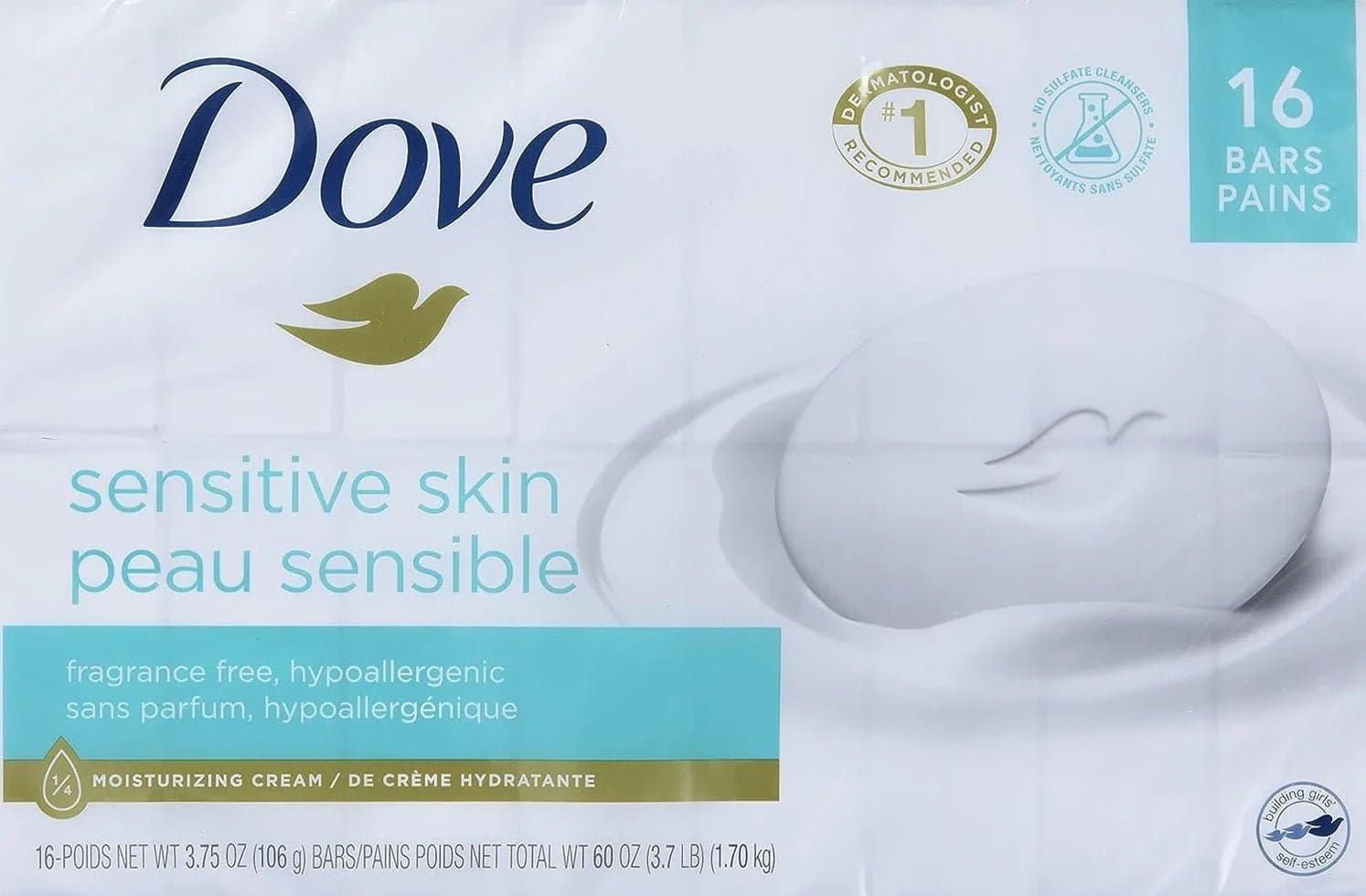 Dove Sensitive Skin Soap 16 pack Thumbnail 6