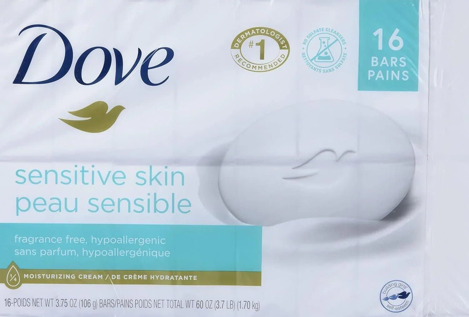 Dove Sensitive Skin Soap 16 pack Thumbnail 4