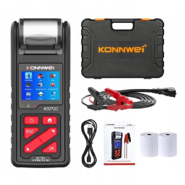 Konnwei KW720 Battery Tester 6V 12V 24V Built In Printer