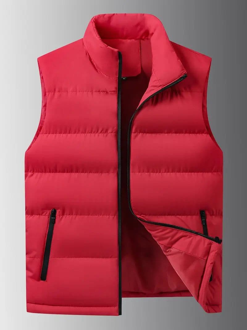 Sleeveless half puff jacket (branded embroidery) Thumbnail 8