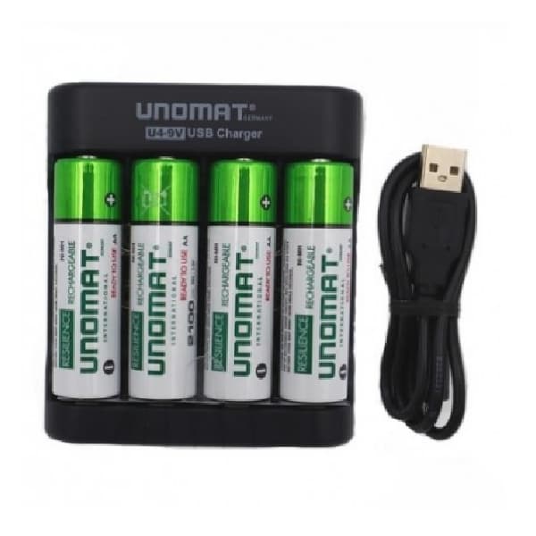 Battery Charger Unomat for AA/AAA X 4