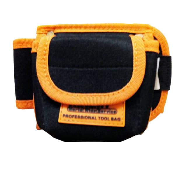 Tool Holders Black With Orange Stripe W/Waist Belt, 7 Socket + 1 Big Pocket Thumbnail 2