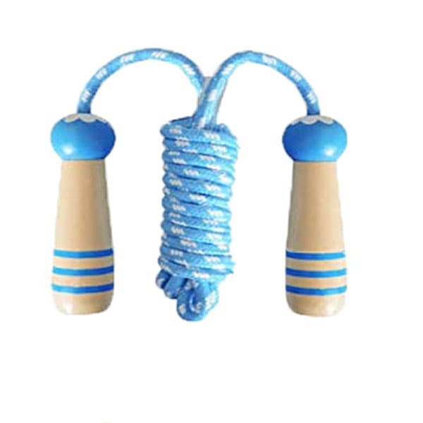 Wooden Handle Jump Rope With Braided Rope -10Ft 10 Ft Wooden Handle Thumbnail 2