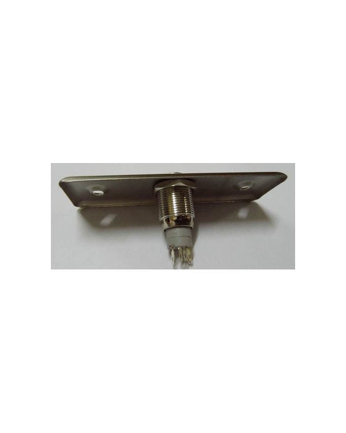 Exit Switch Panel 91x28mm – Nickel-Plated Button for Narrow Door Frame Thumbnail 2