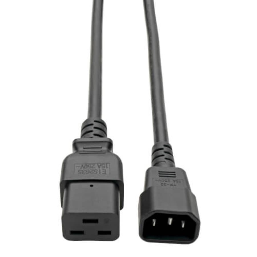 C19 To C14 Power Cord – Heavy Duty, 15A, 100-250V, 14 Awg, 4 Ft., Black Tripp-Lite