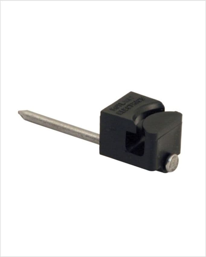 Nail On Insulator, W S, Black Plastic