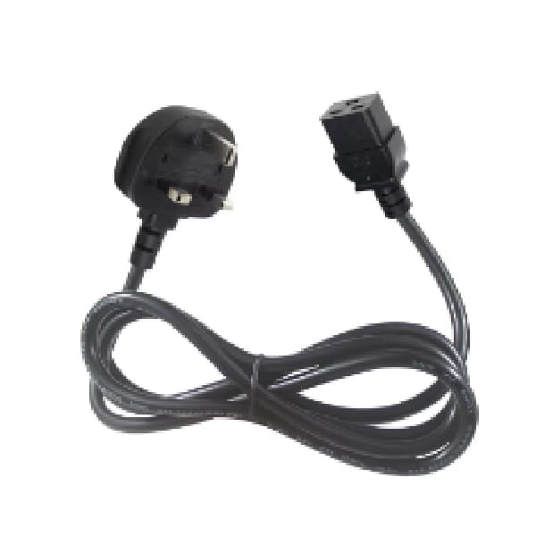 UK Power Cable, Socket Side Grooved, 0.75MM2, Bare Copper, 1000W, Terabit
