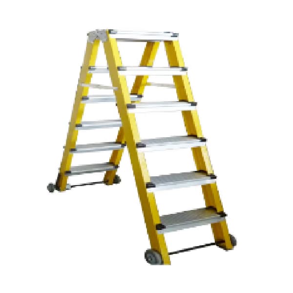 Fiberglass Double Side Step Ladder 6+1 Step Insulation-35KV