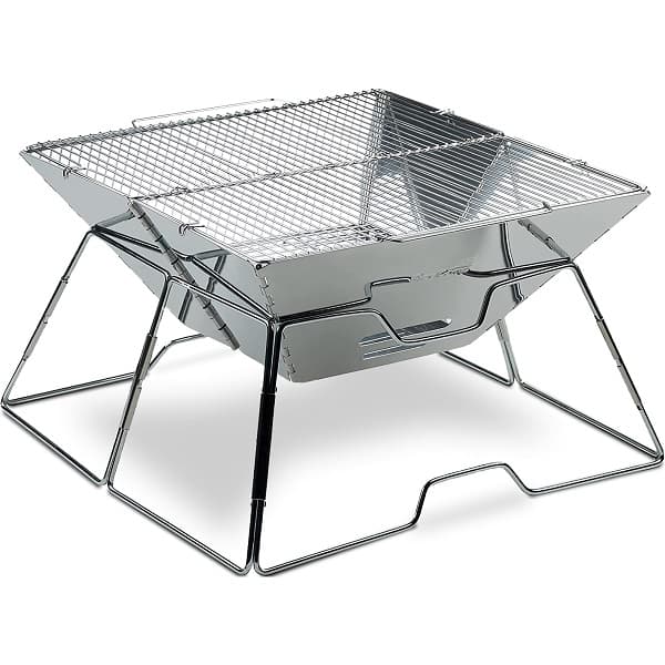 Charcoal BBQ Grill Classic Large, 46X46X27.5cm, Stainless Steel With Carry Bag