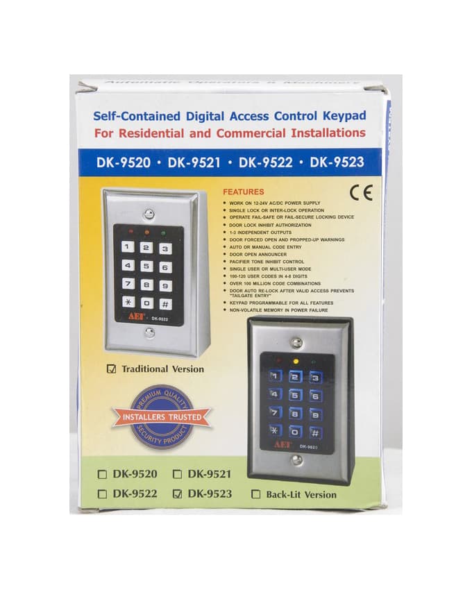 Access Keypad Ac/Dc Self Contained Steel Plate Single Relay 100User