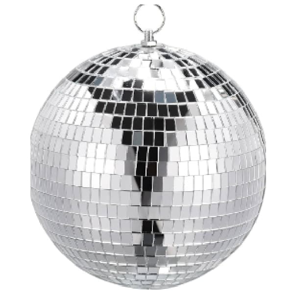 20cm Silver Foam Hanging Mirror Ball